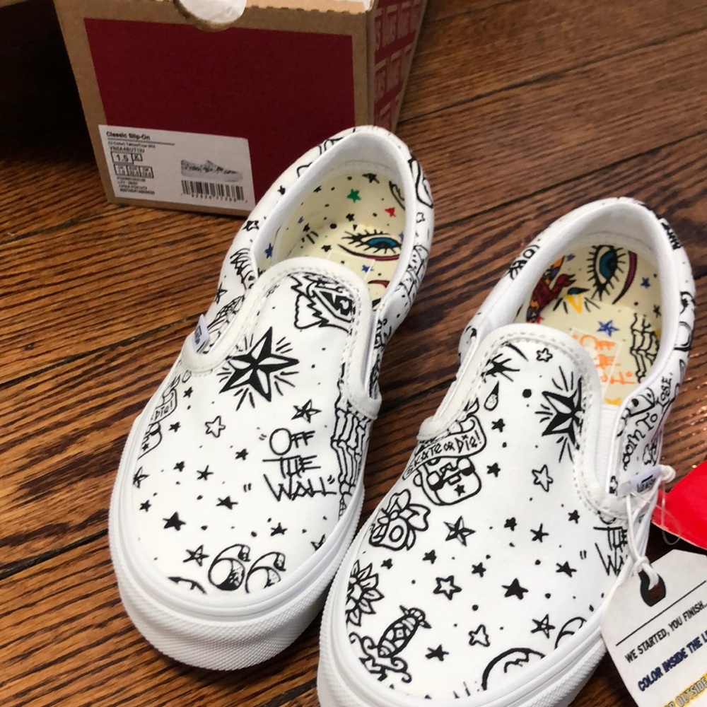 van’s u-color slip ons
